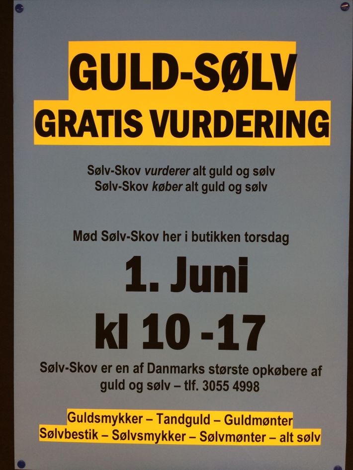 Vurdering af guld og sølv - kl. 10.00-17.00